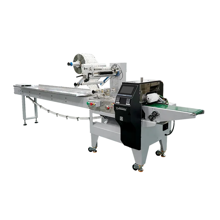 Horizontal Flow Packaging Machine 120-500mm for Bakery Medical Hardware