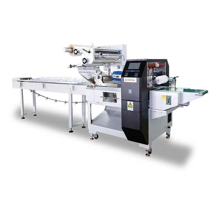 Large Scale Flow Pack Machine 100 bpm for Regular Solid Food
